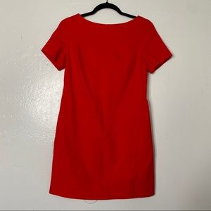 Anthropologie Maeve Alexia Bow Back Mini Dress Red